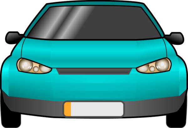 Car Clipart - Car Front Vector Png (600x407)
