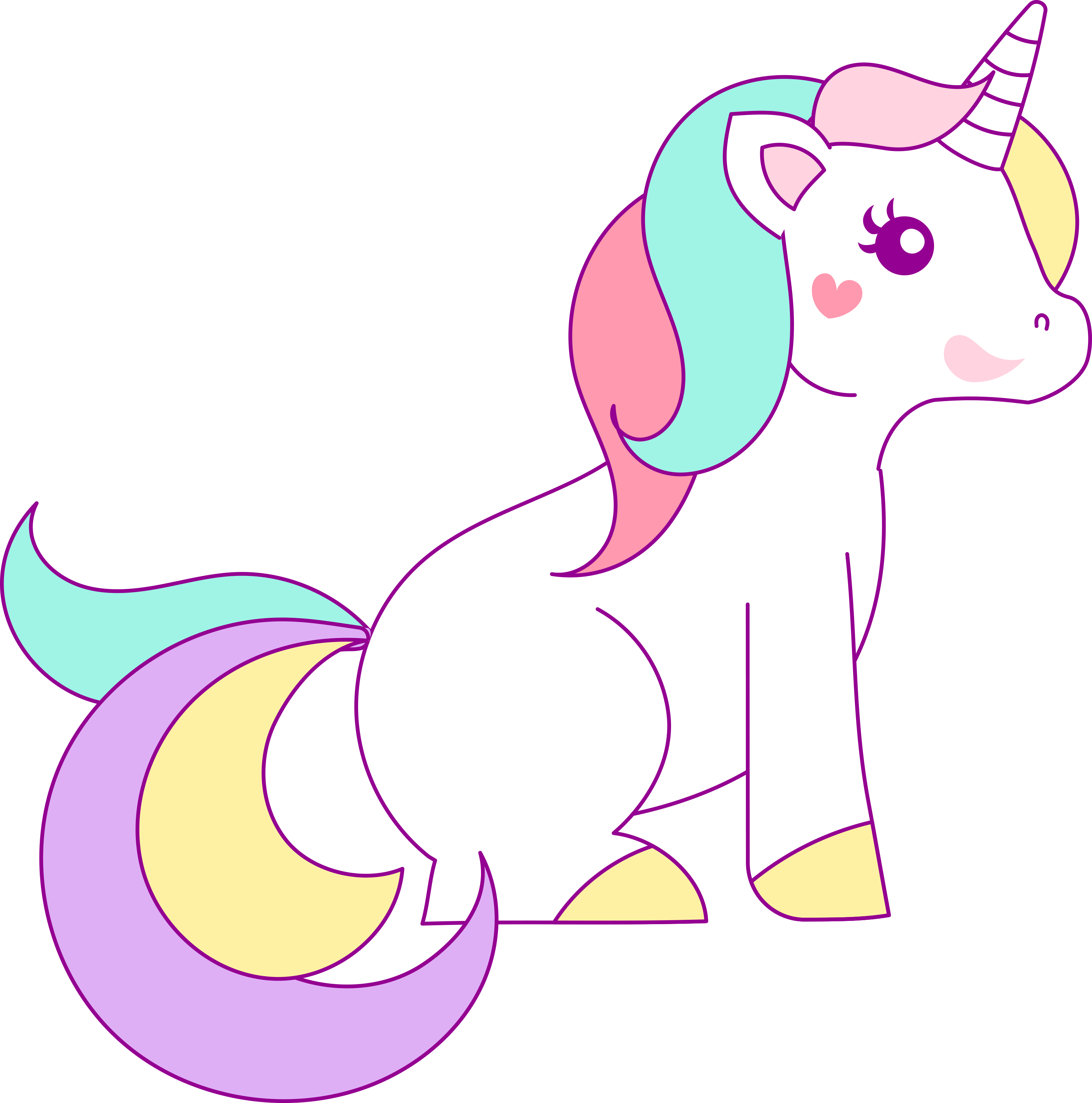 Free Hand Drawn Unicorn Clip Art - Alexa Machado Photography (3022x3053)