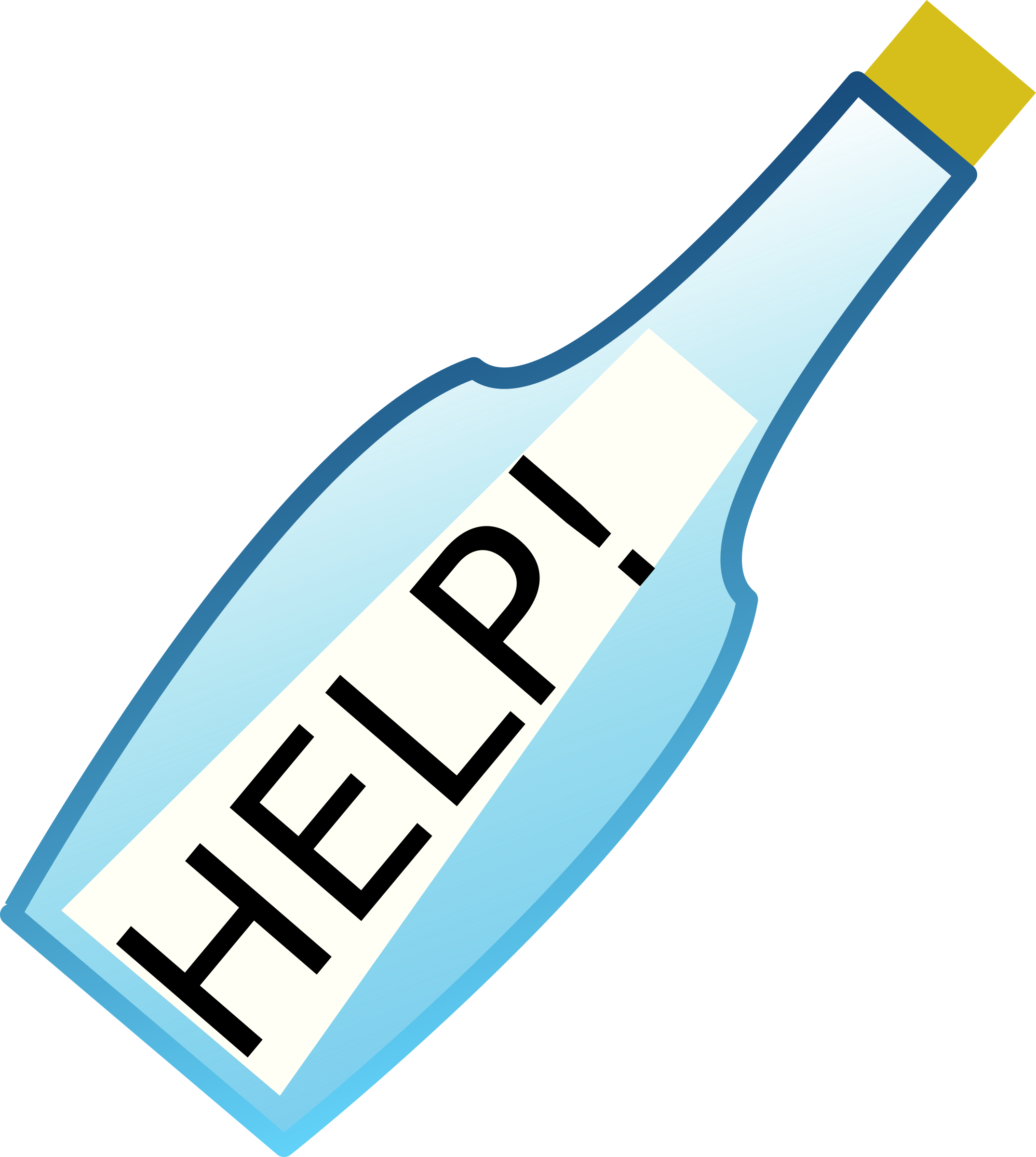 Help@ucd - Clipart Message In A Bottle (2149x2400)