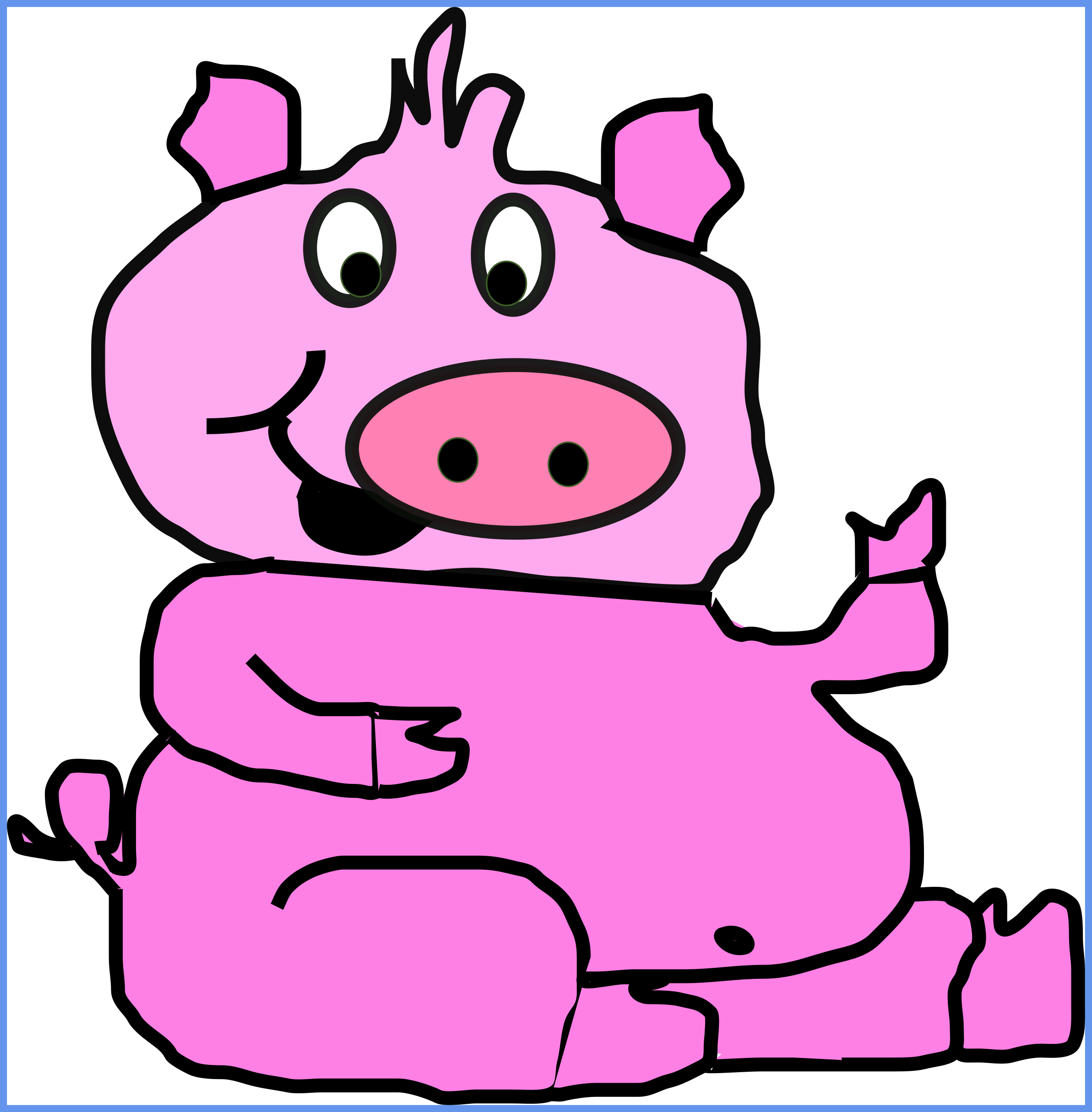 Pig Clip Art (2385x2430)