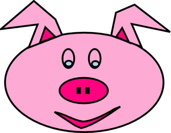 Pig Face With Mud Clipart Free Clip Art Images - Pig Clip Art (600x469)