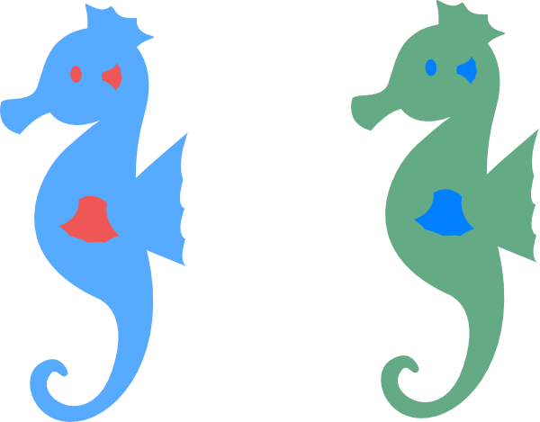 Sea Horse 2 Clip Art At Clker - Seahorses Emoji Png (600x469)