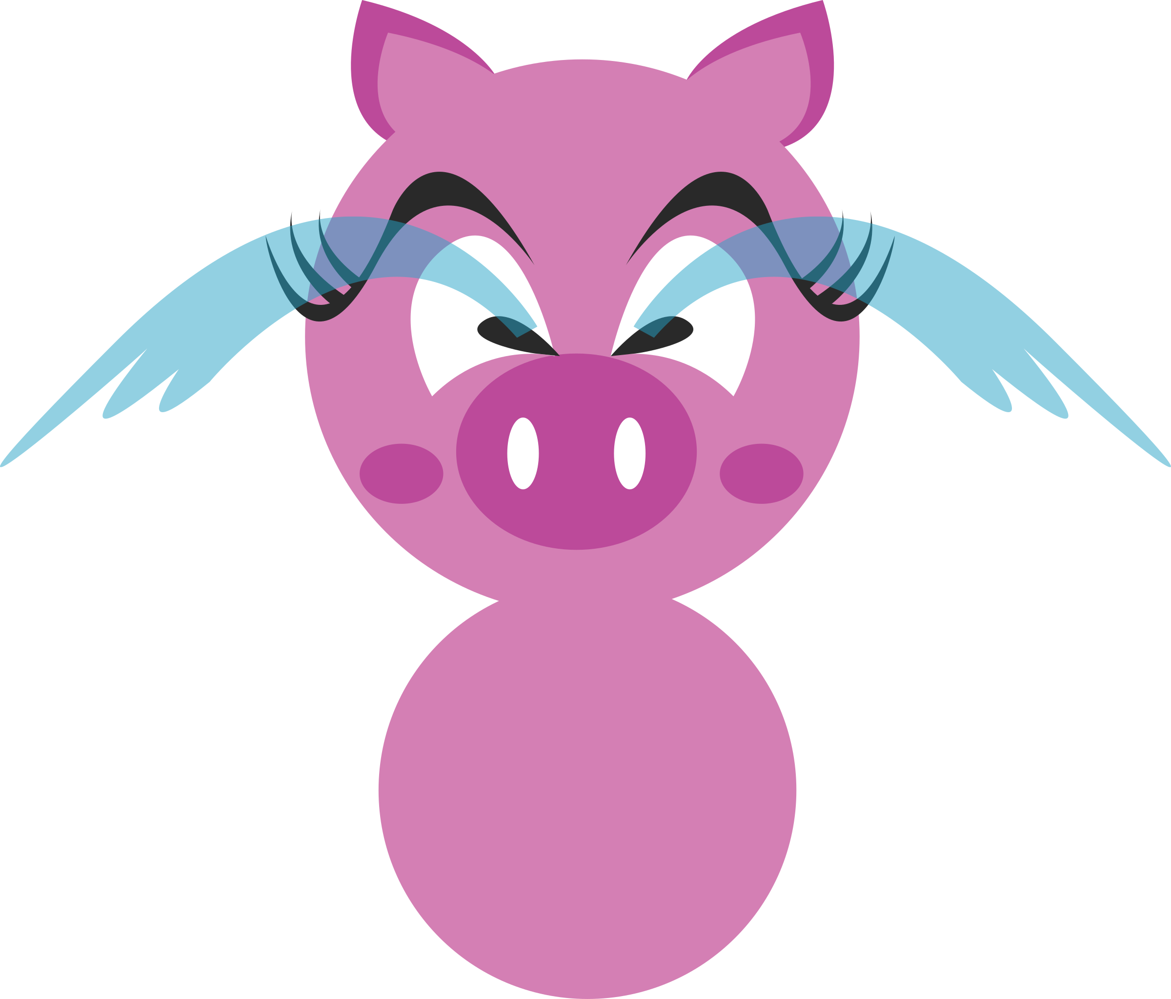 The Pig Clipart, Vector Clip Art Online, Royalty Free - Clip Art (2400x2048)