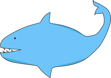 Blue Shark - Fat Shark Clip Art (450x315)