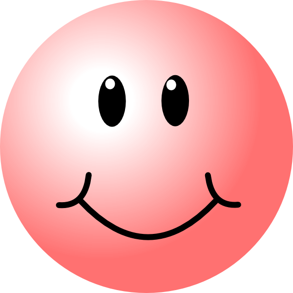 Pink Smiley Face Clip Art - Happy Pink Smiley Face (1024x1024)
