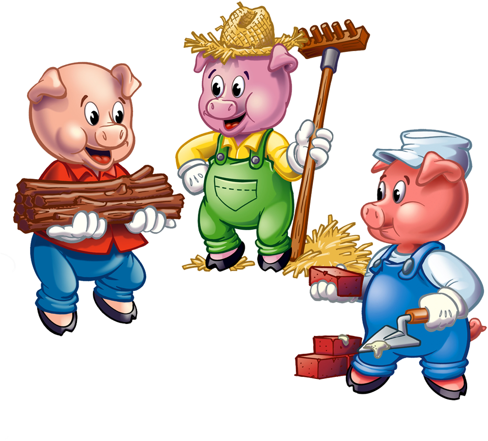 The Three Little Pigs - Three Little Pigs Clipart (960x914)