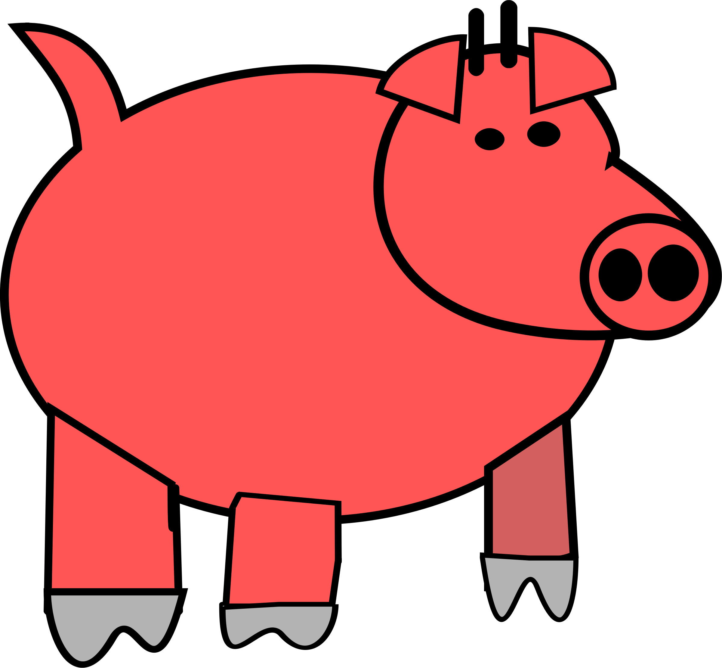 Crab Clipart 3 Wikiclipart - Cartoon Pig (2400x2219)