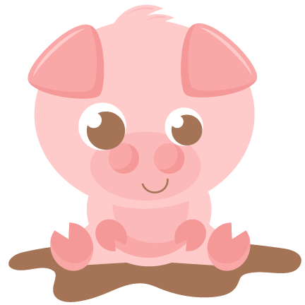 Cute Baby Pig Clipart - Cute Pig Clipart (432x432)