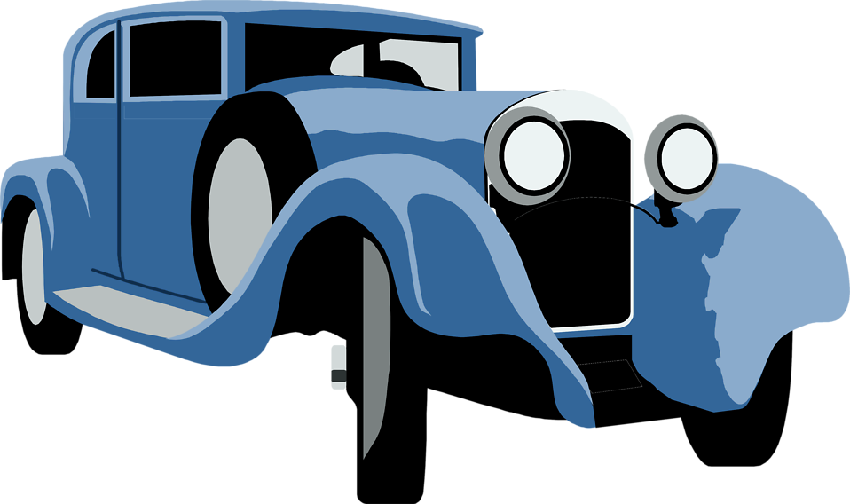 Sports Car Classic Clip Art Classic Car Clip Art - Old Cars Transparent Background (958x568)