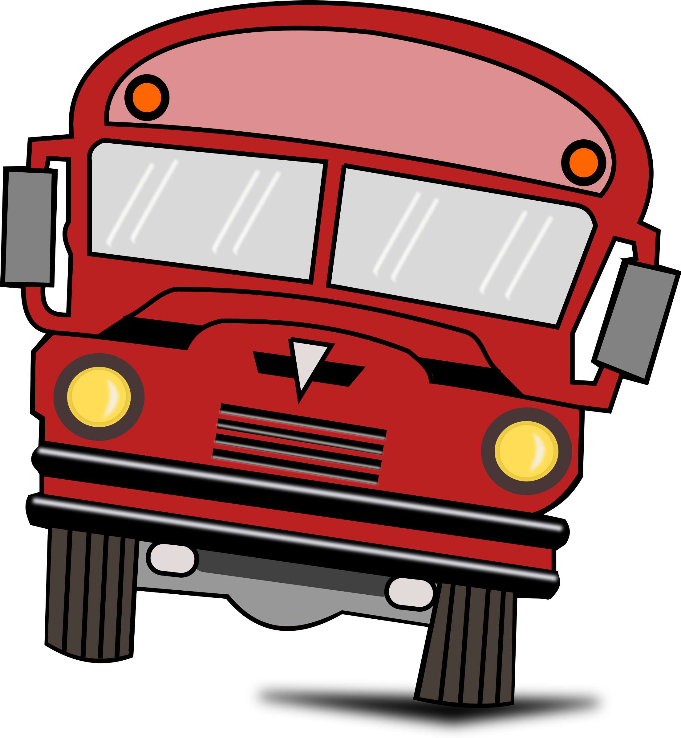 Cartoon Vintage Bus - Bus Cartoon Png (2210x2400)