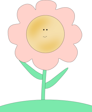 Happy Face Flower - Flower With Happy Face (315x385)