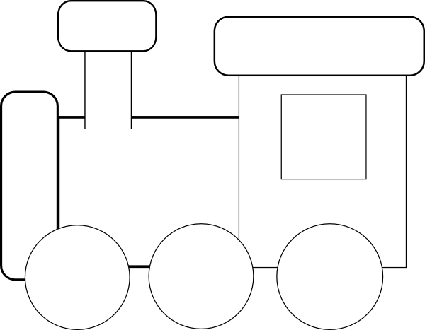 Train Caboose Clipart Clip Art Library - Train Black N White Clipart (600x467)