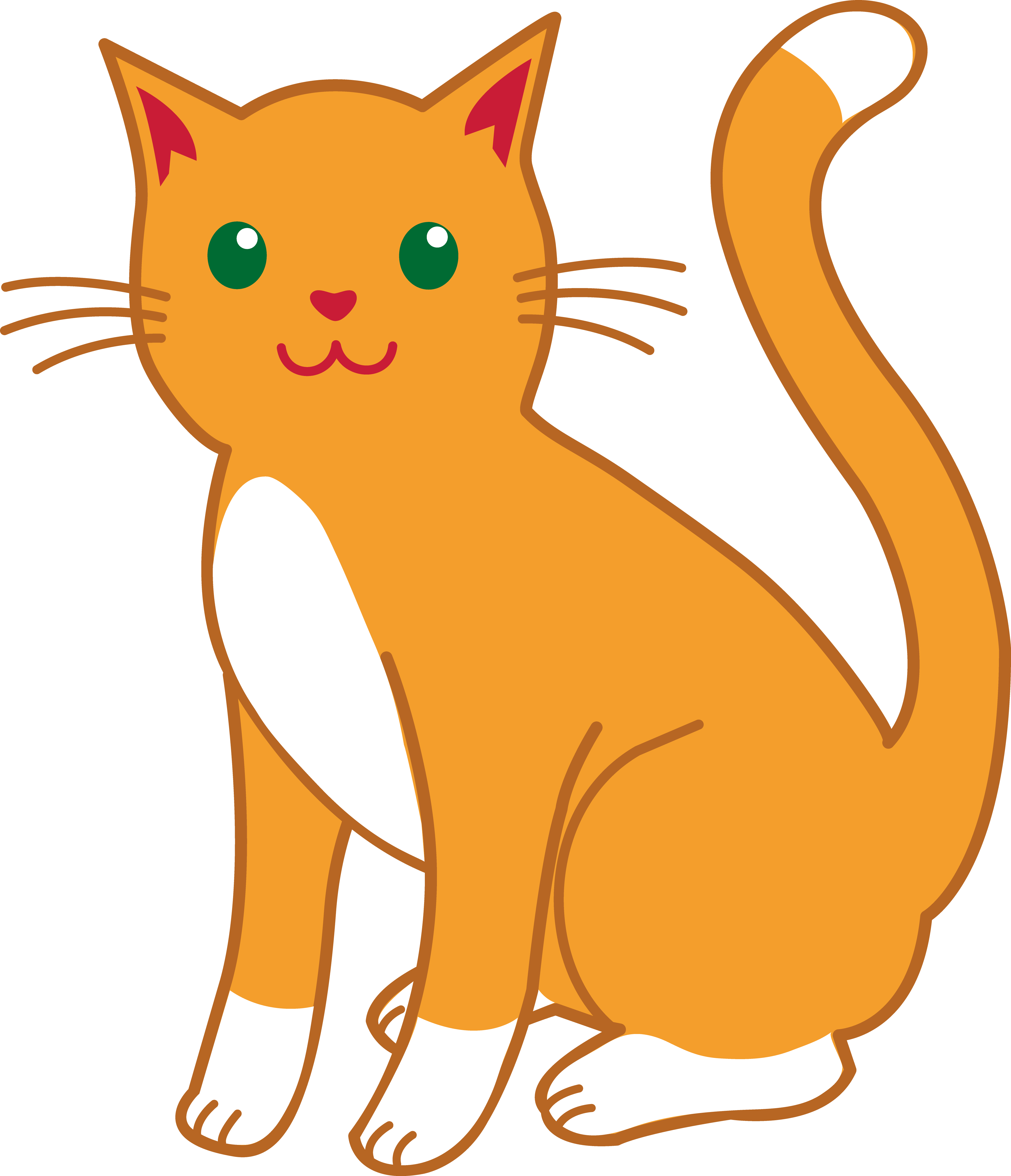 Clipart Cat Cartoon Cats Free Download Clip Art On - Orange Cat Clip Art (4186x4870)