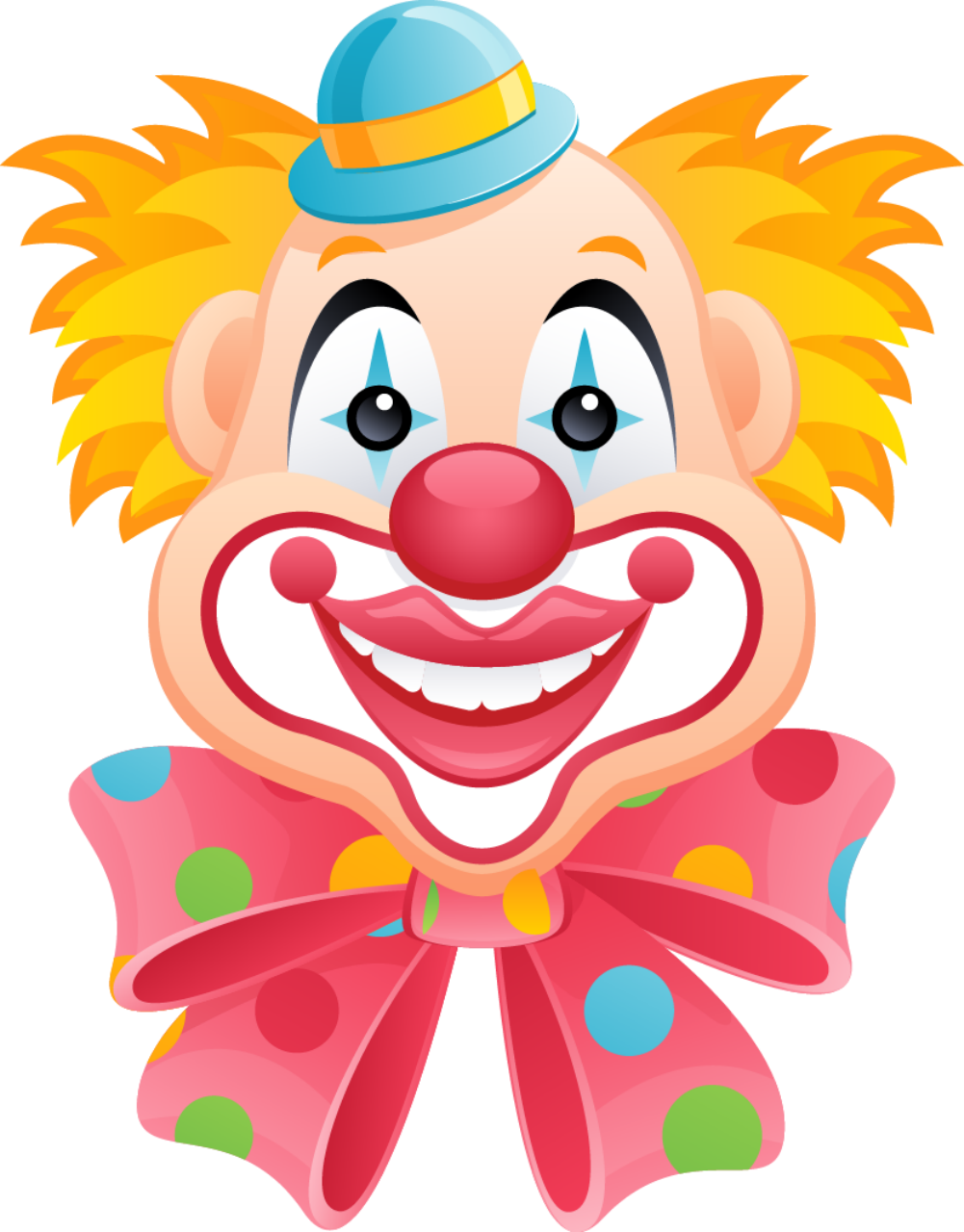 Patterns - Happy Clown Faces Clip Art (1001x1280)