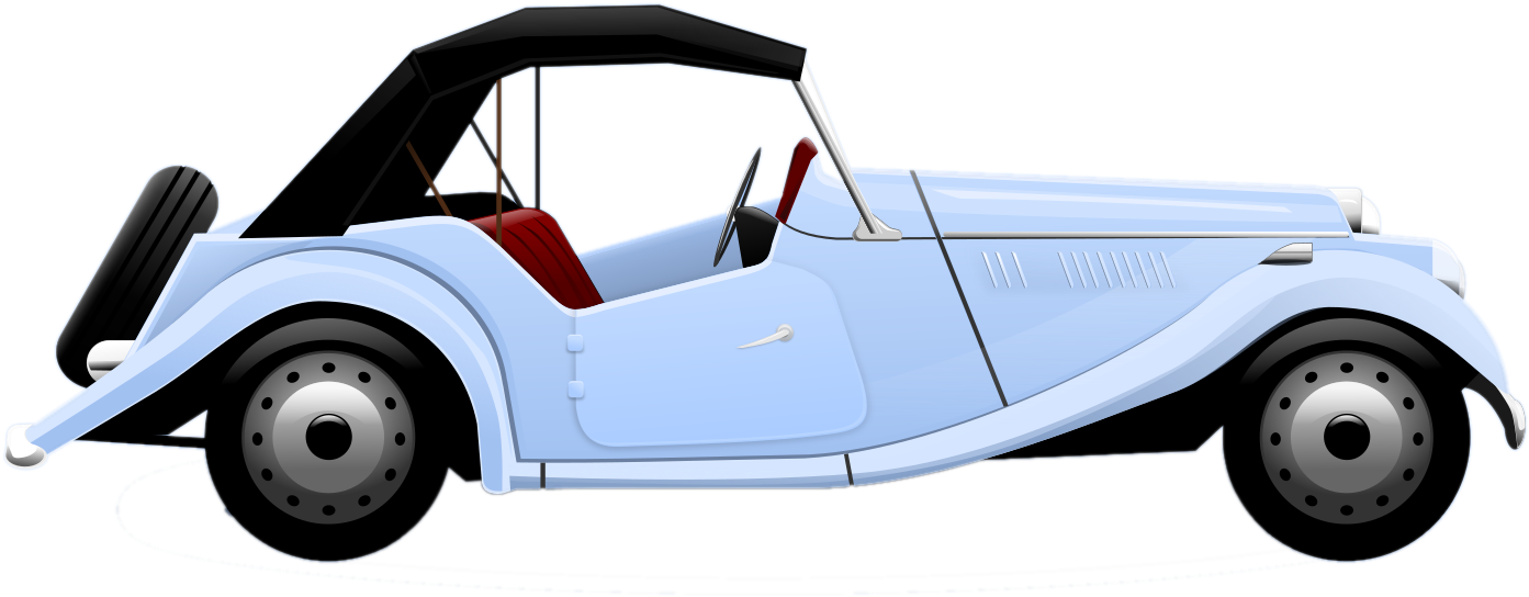Blue Car Clipart Old Fashioned Car - Vintage Cars Clip Art Free (1453x631)