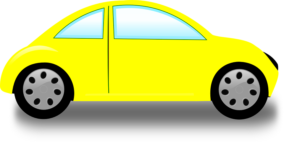 Free Car Clipart Vw Beetle Volkswagen Car Free Vector - Clip Art Yellow Car (960x481)
