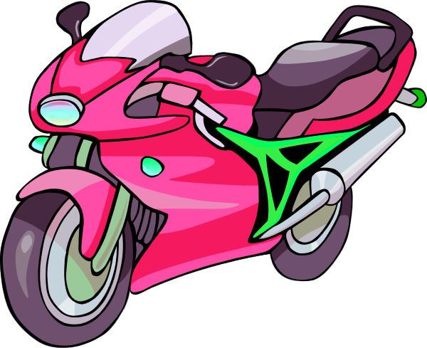 Download Free "motorcycle Clipart 6" Png Photo, Images - Motorcycle Clip Art (600x489)