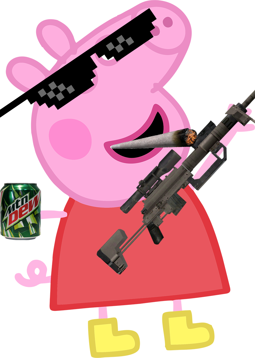 Weed Clipart Mlg - Peppa Pig Blowing Bubbles (853x1200)