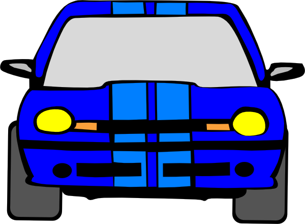 Blue Car Clip Art Clipart - Big Car Clipart (600x440)
