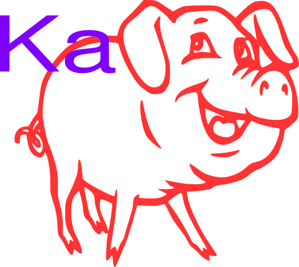 Red Pig Clipart - Domestic Pig (600x536)
