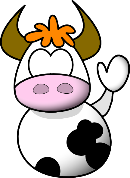 Dbo Cow Clip Art - Cow Cartoon (432x591)