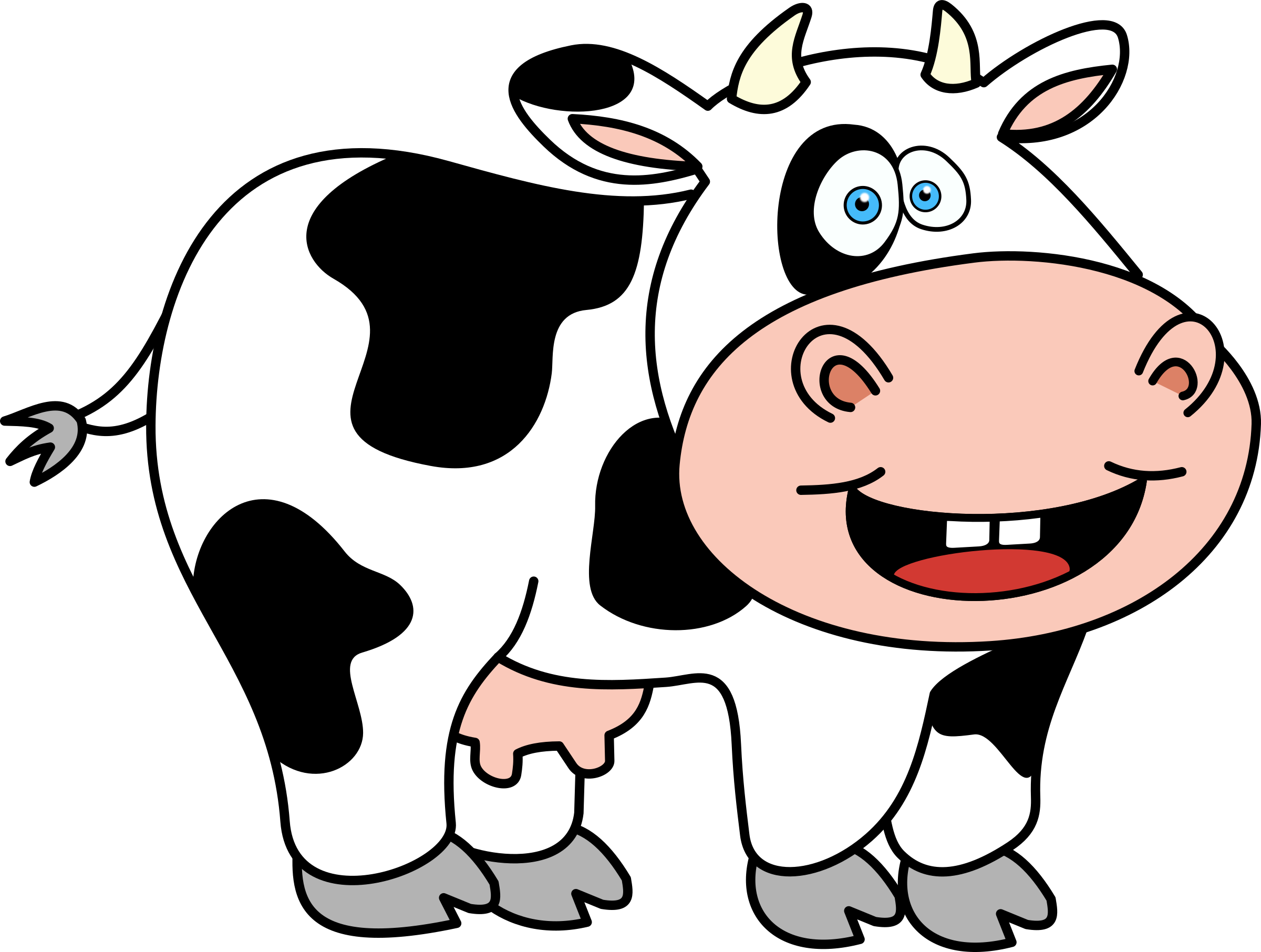 Clipart Funny Cow - Cow Clip Art (2400x1812)