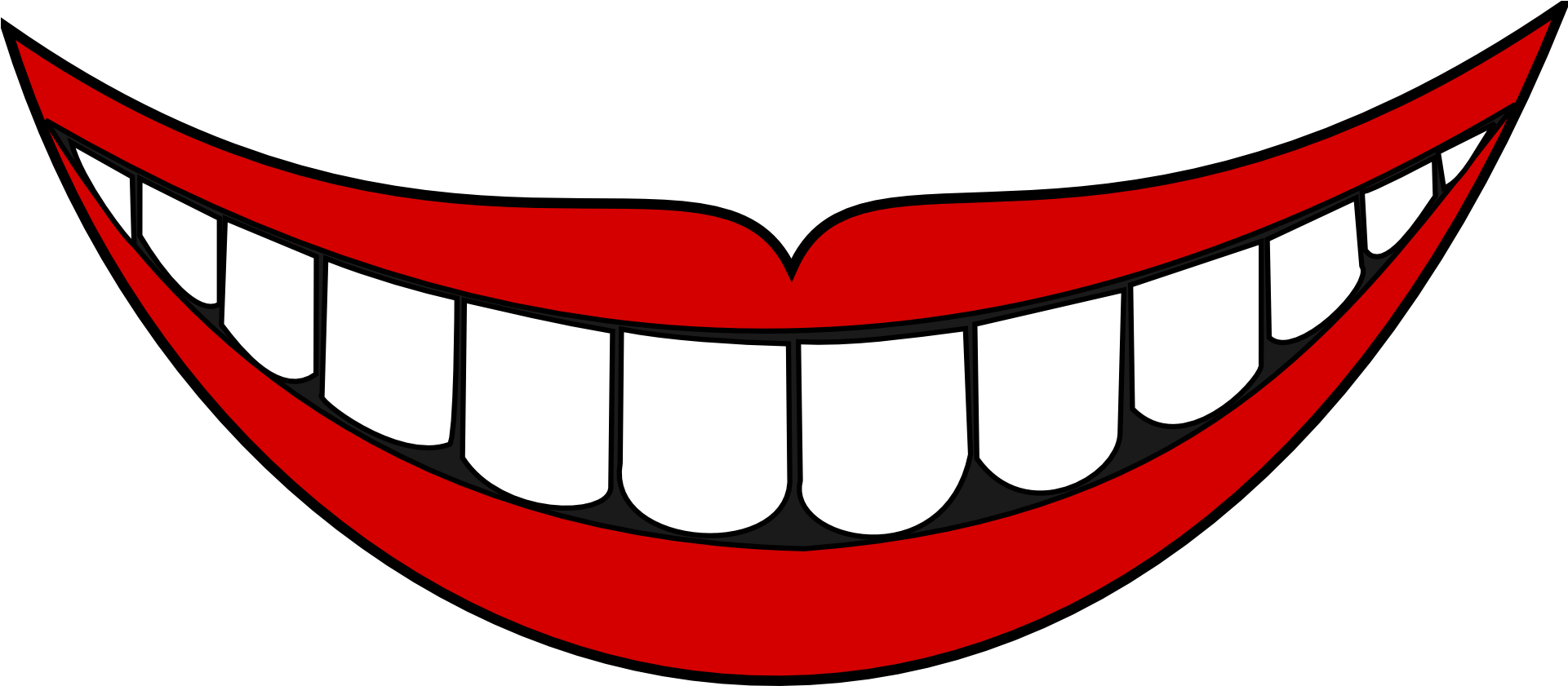 Smiley Face Clip Art - Smile Mouth (1920x960)