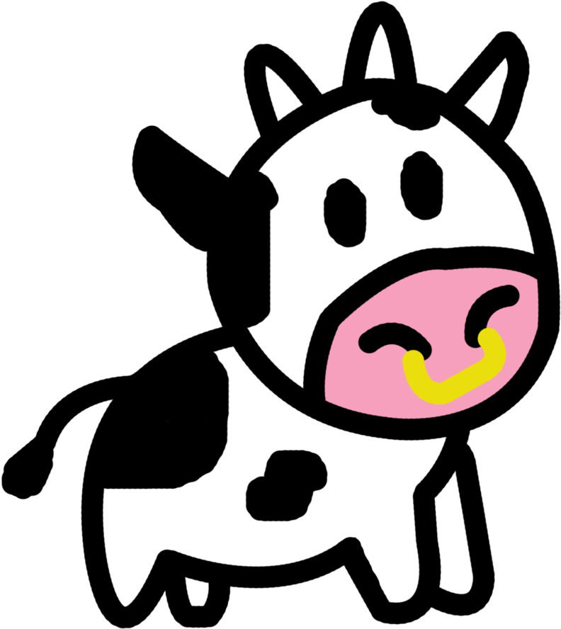 Cartoon Cow Cartoonw Images Free Download Clip Art - Cute Cow Transparent (1024x1190)