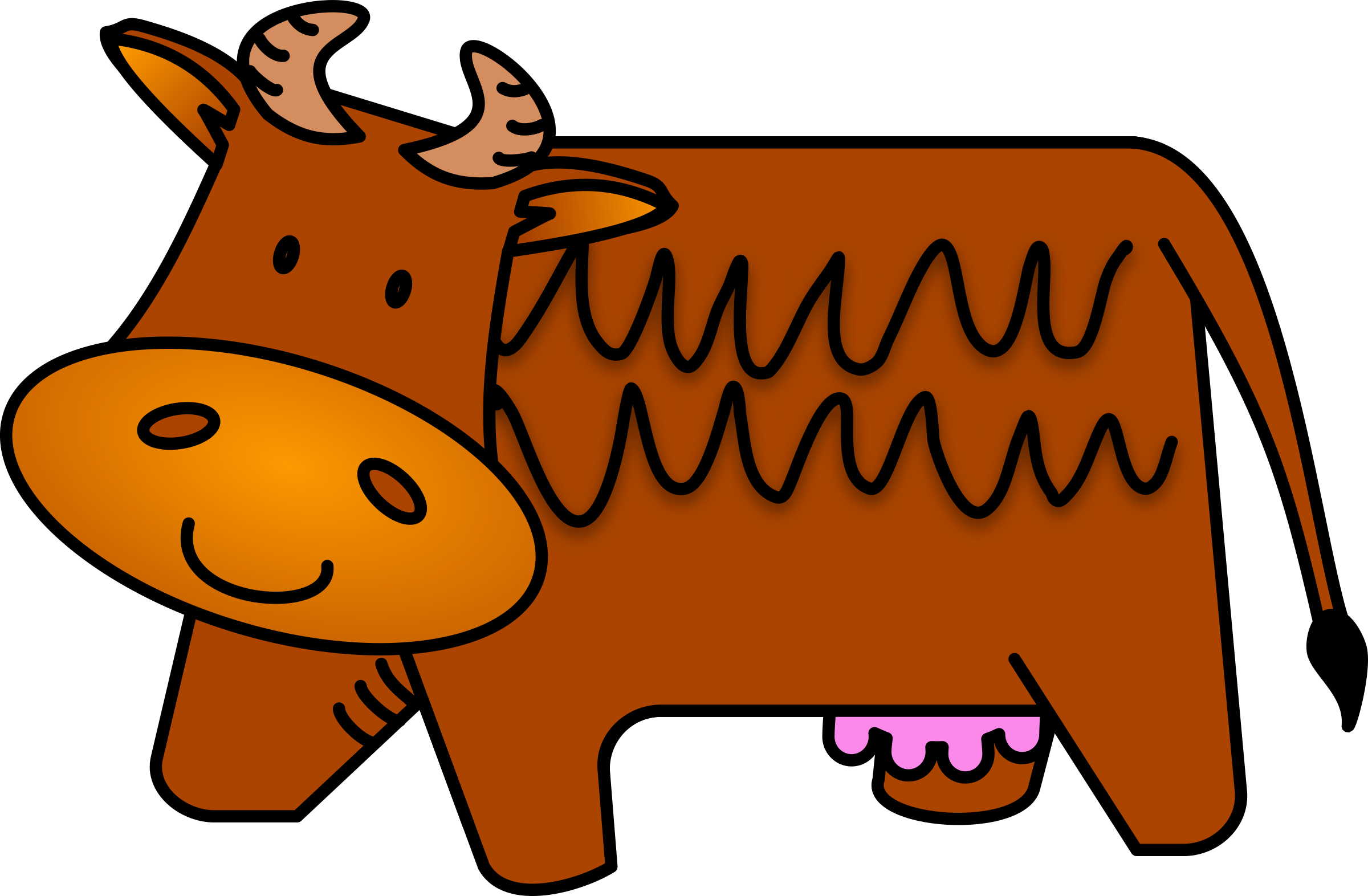 Clip Arts Related To - Brown Cow Clipart (2400x1572)
