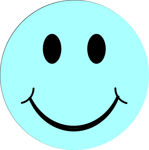 Blue Smiley Face Svg Clip Arts 594 X 595 Px - Green Smiley Face (594x595)