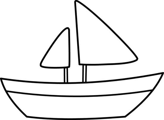 Blue Boat Clip Art Vector Clip Art Free Clipartcow - Outline Picture Of Boat (550x405)