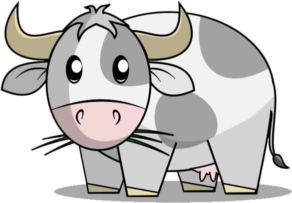 Baby Cow Clipart - Cute Ox Cartoon (640x480)