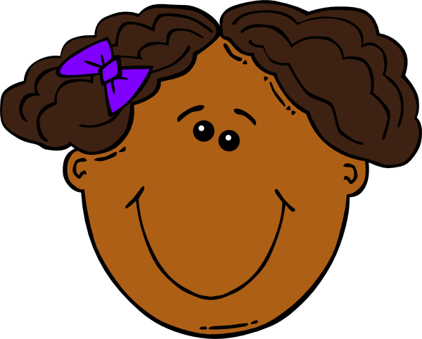Clip Art Girl Face (600x482)