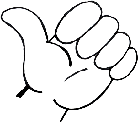 Smiley Face Thumbs Up Clipart Black And White Clipartsgram - Thumb Signal (450x398)