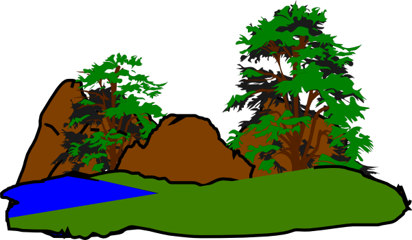 Green Forest Clip Art - Forest Clipart Png (600x350)