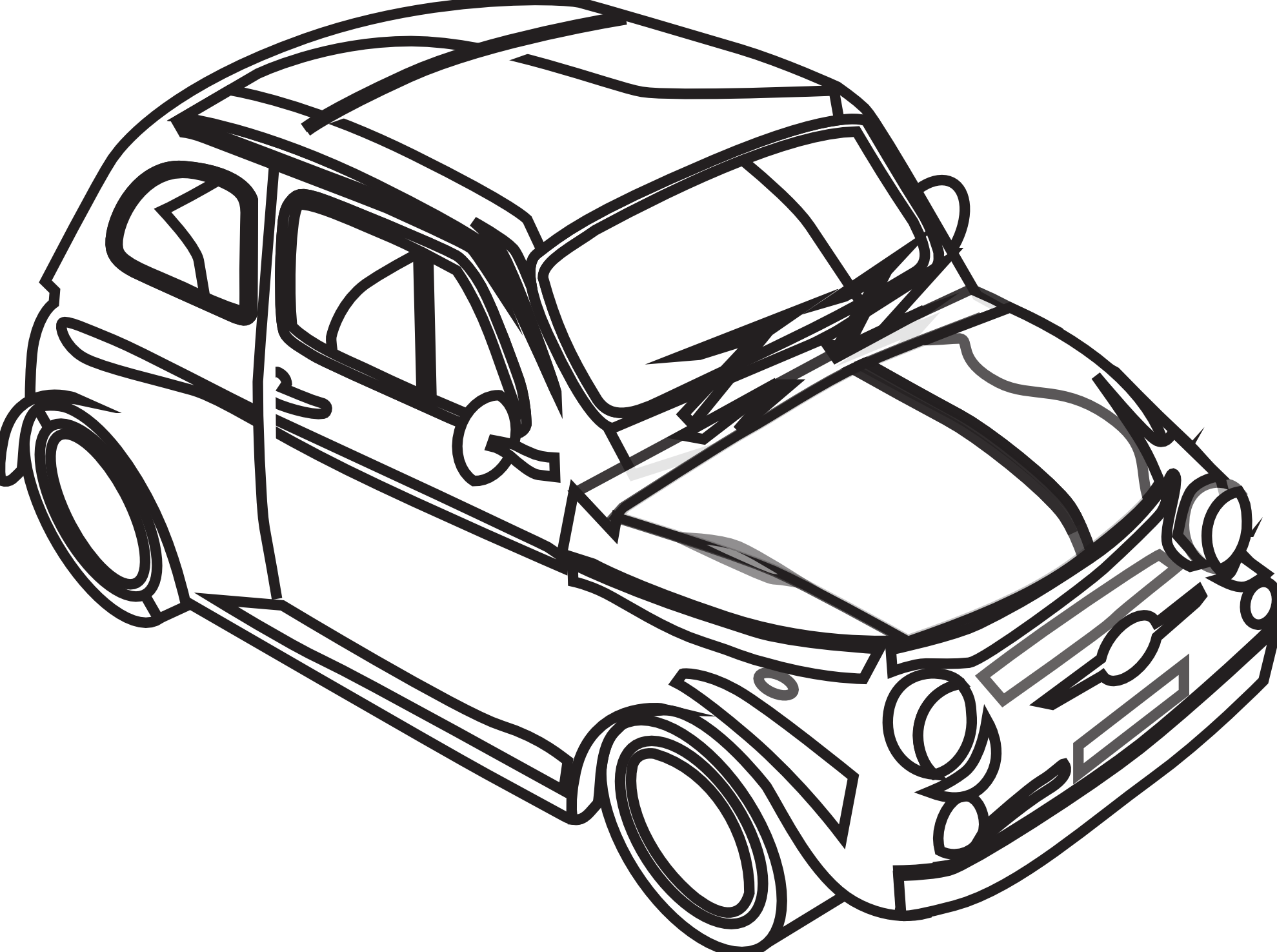 Black And White Car Pictures Free Download Clip Art - Car Black And White Png (1979x1475)