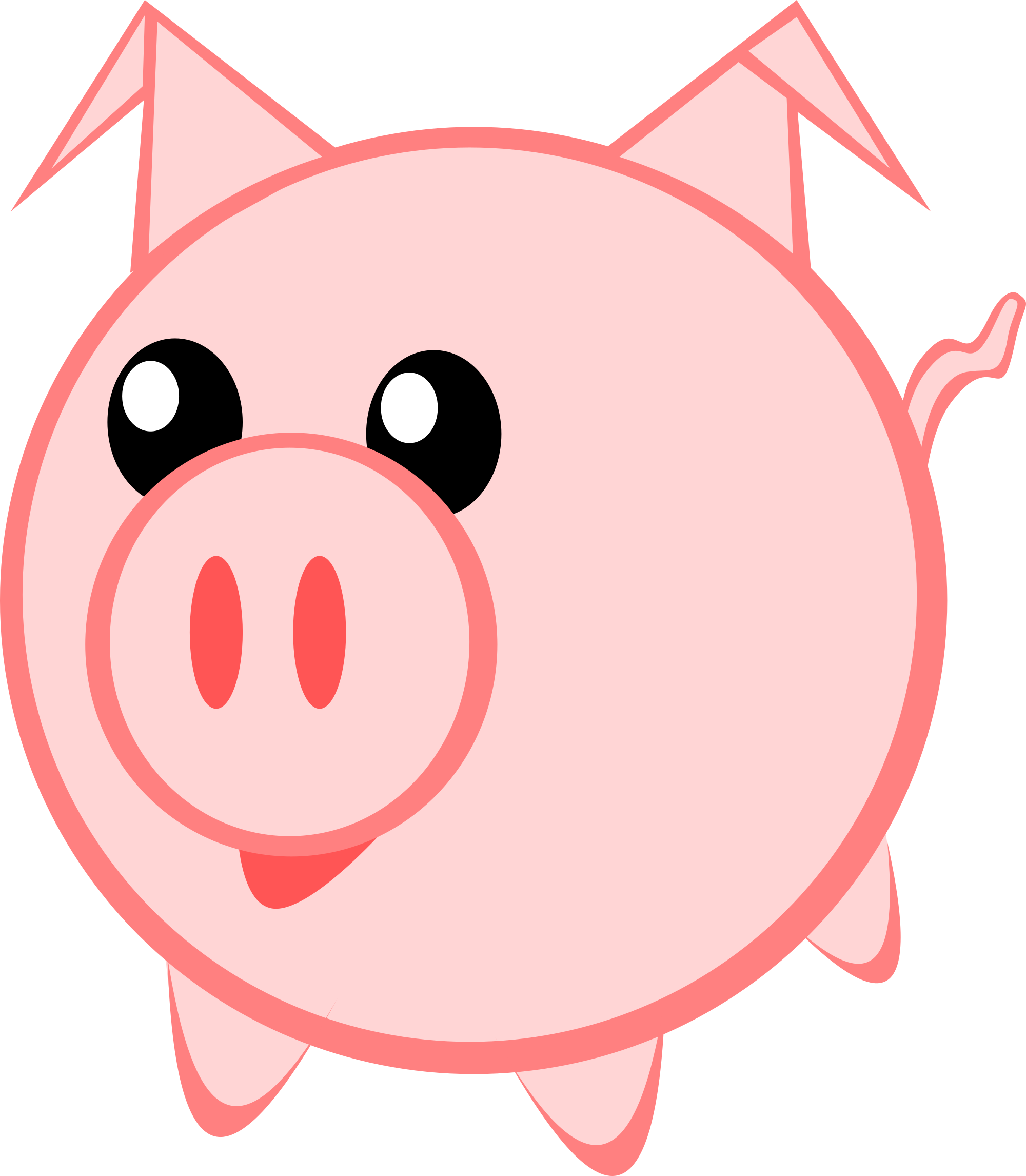 Pig Clip Art - Pig Clipart Cute (2000x2292)