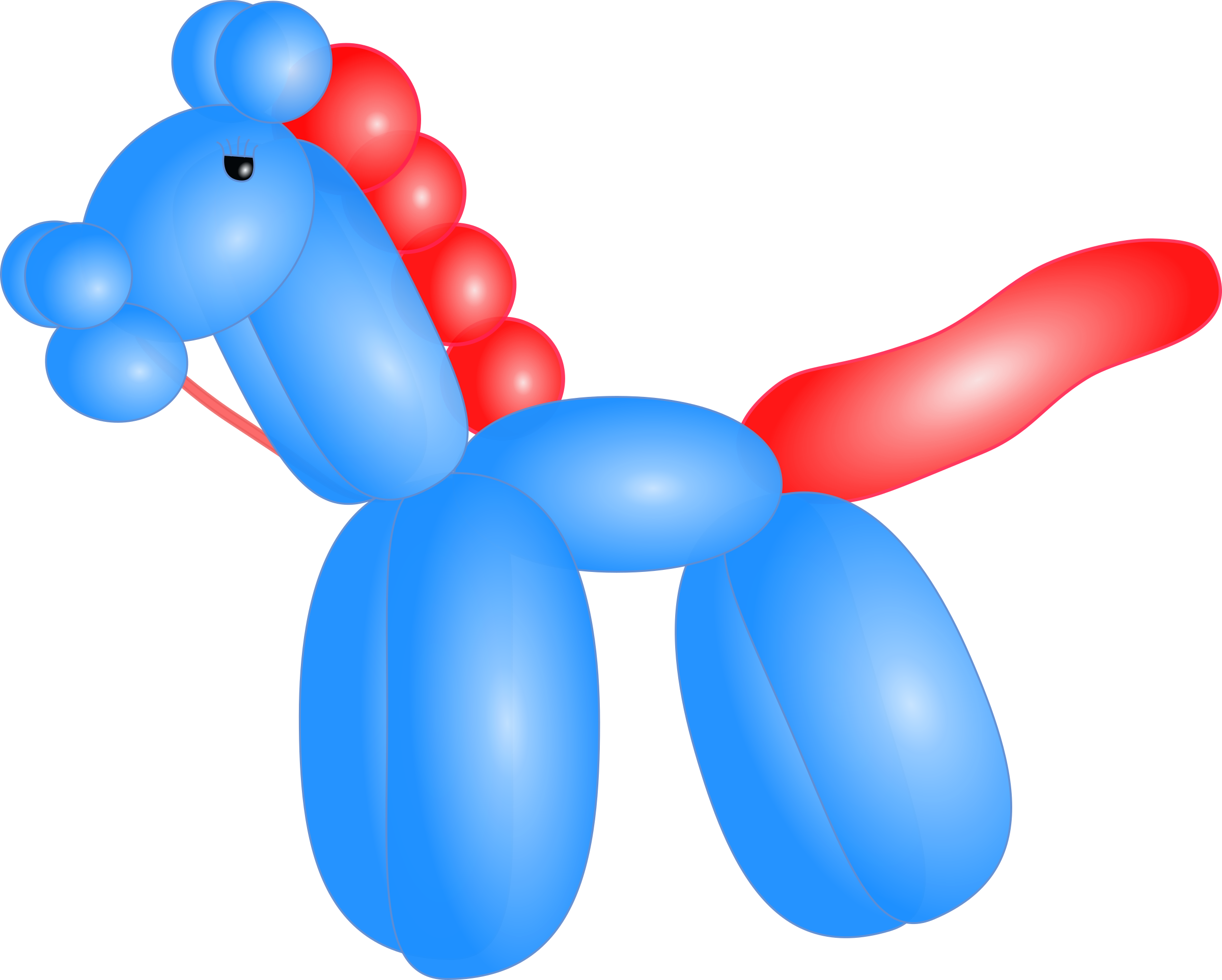 Clipart - Balloon Animals - (2400x1926) Png Clipart Download