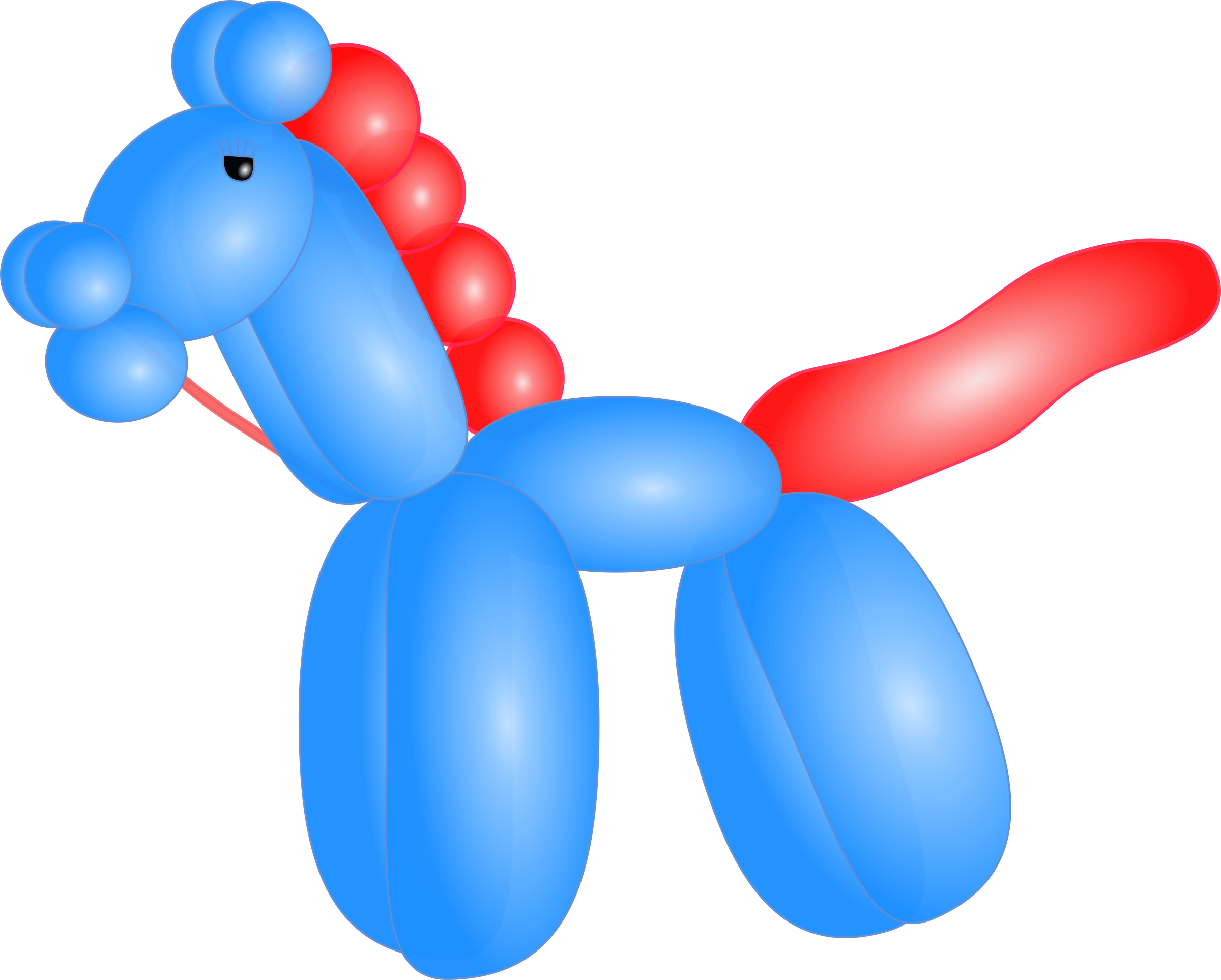 Clipart - Balloon Animals (2400x1926)