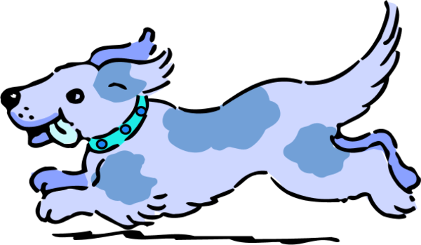 Blue Dog Clip Art - Blue Dog Clip Art (600x349)