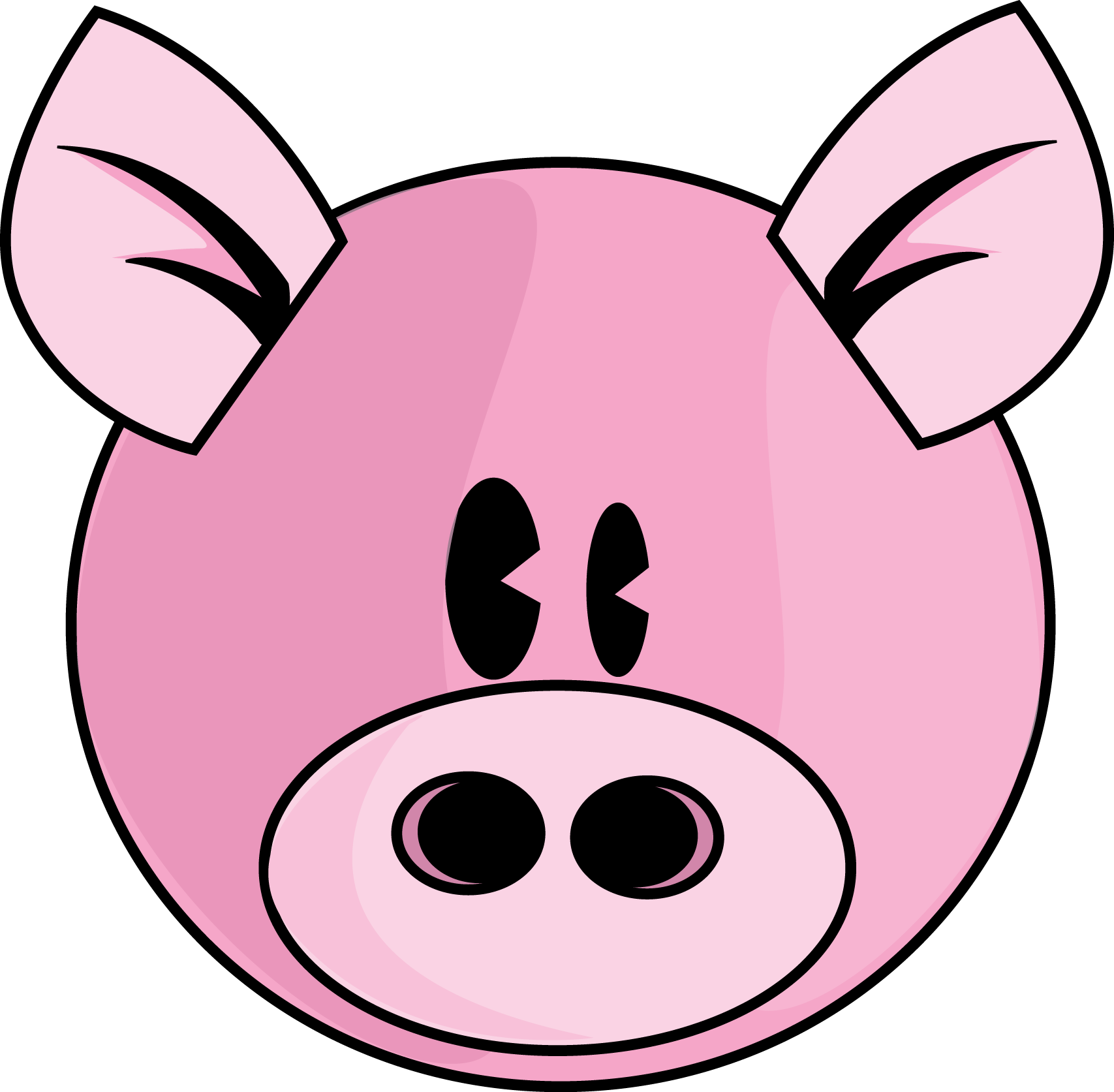 Clipart Pig Face Picture Clipart Free Clip Art Images - Pink Pig (1707x1673)