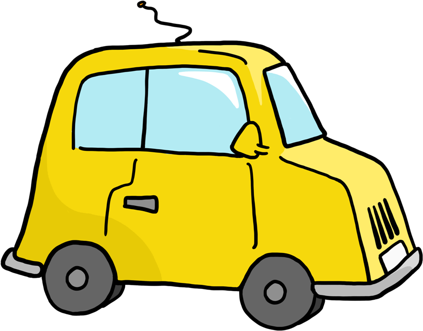 Yellow Cartoon Car Png Clipart Download Free Images - Car Clip Art Yellow (1024x768)