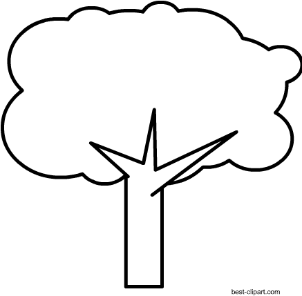 Free Black And White Oak Tree Clipart - Oak (450x450)