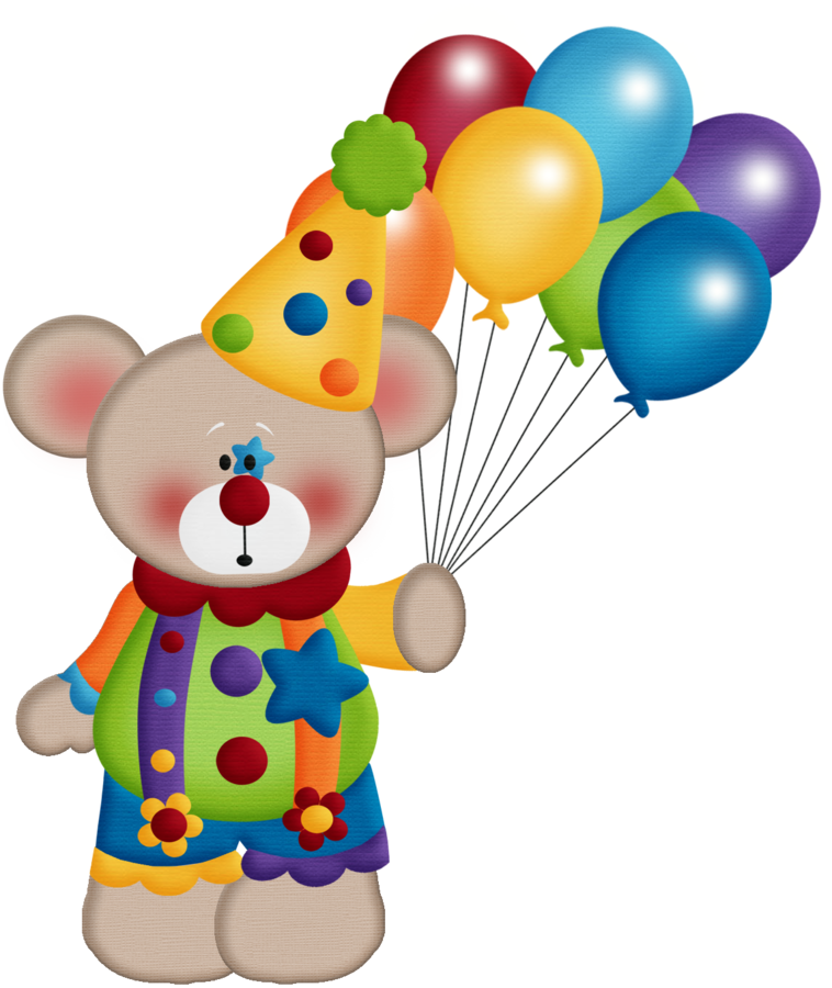 Decoupage - Teddy Bear Birthday Png (758x900)