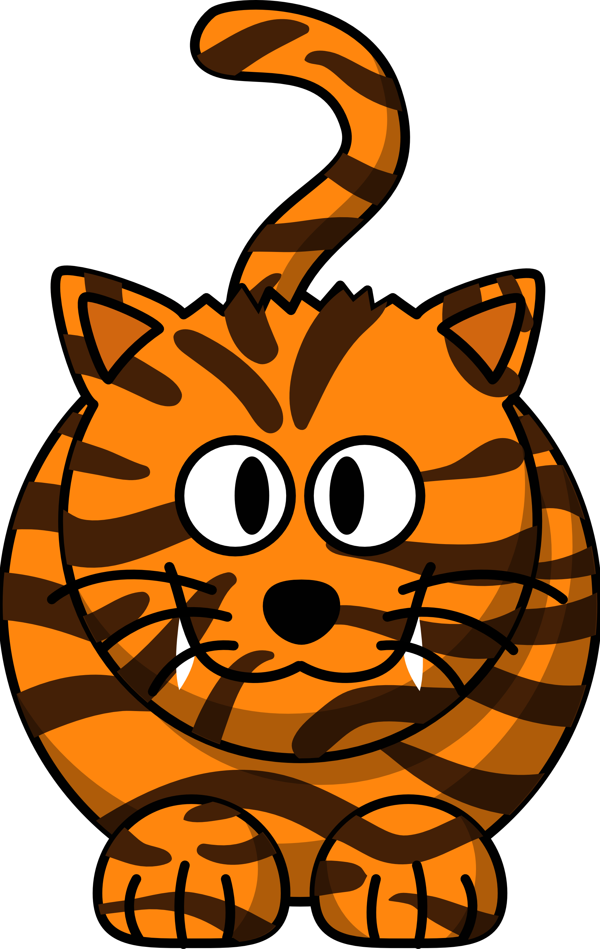 Cartoon Tiger Animal Xmas Christmas - Reported Speech Game (3147x4976)