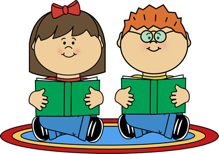 Reading Buddies Clip Art - Reading Center Clip Art (450x317)