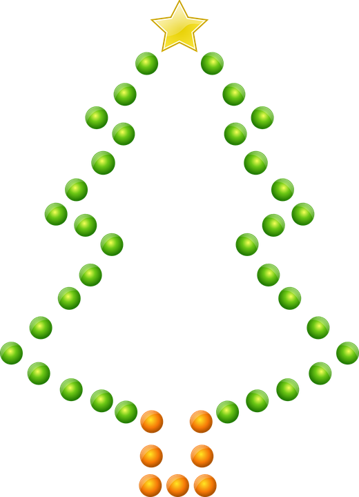 Christmas Tree Lights Christmas Glossy Tree - Christmas Tree (520x720)