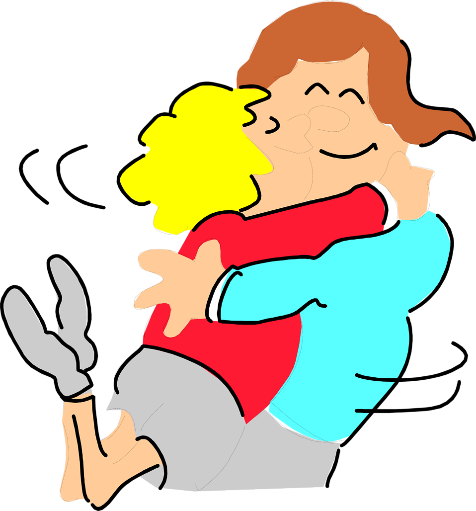 Two Friends Clipart Kids Two Friends Hugging Giicx1 - Hug Clip Art (958x1028)