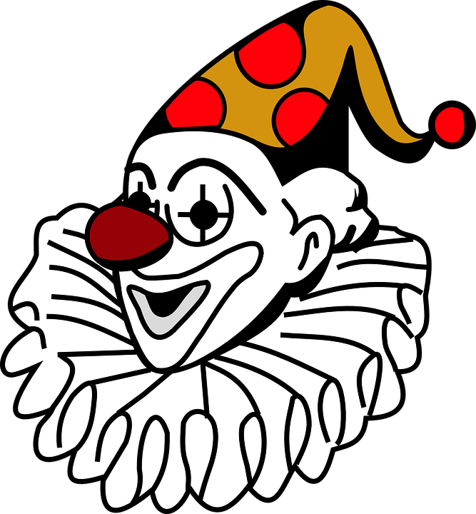 Clown Clipart Funny Person - Joker In Playing Cards (667x720)