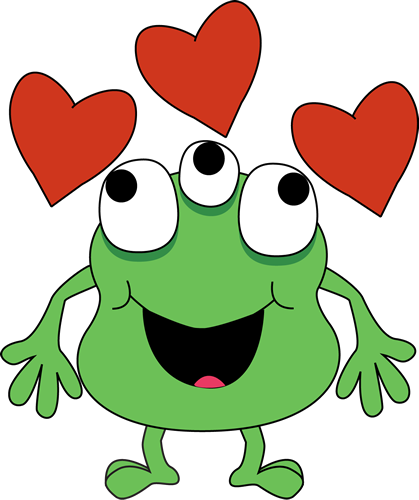 Monster Clip Art - Valentine Clip Art Monster (419x500)